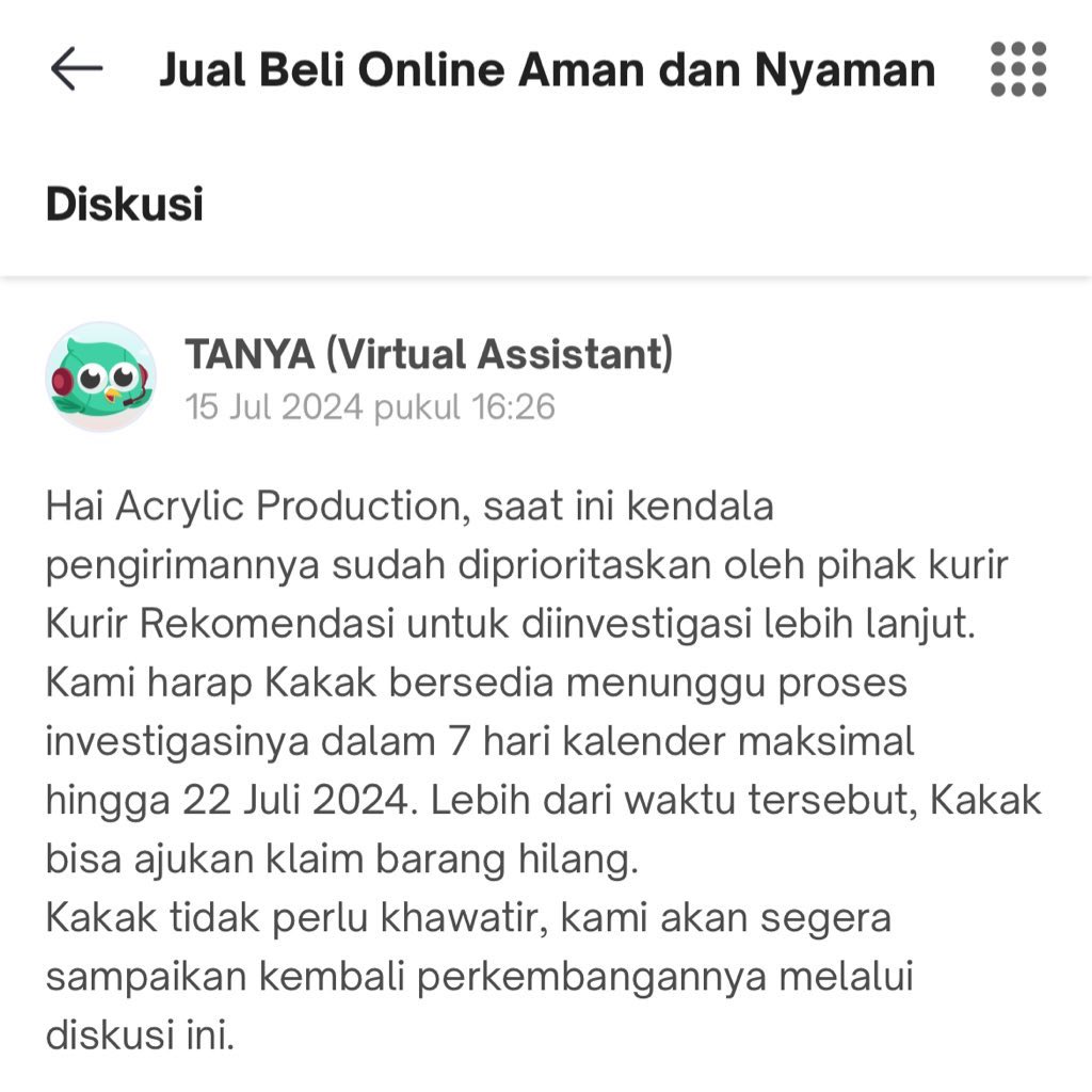 deVicz's tweet photo. paket ud melewati batas pengiriman ga pd smpe tujuan. Di timeline tweeter @TokopediaCare @JNECare byk yg komplain trs masuk sy krn kurir rekomendasi. @YLKI_ID mohon d bantu para cust kecewa. https://t.co/OUN4R9ZfEo