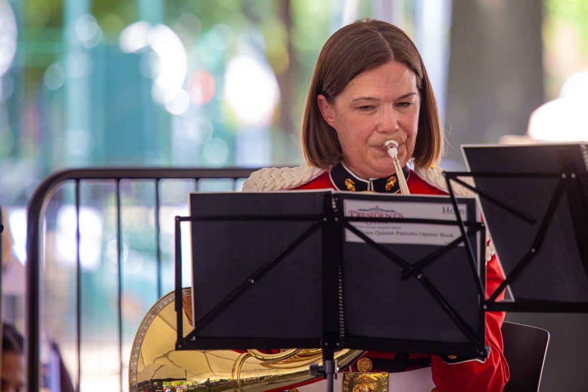 On July 13, a Marine Brass Quintet
supported the rededication and 50th anniversary
celebration of the Mary McLeod Bethune Memorial in
Washington.

#marineband #usmc <a href="/NationalMallNPS/">National Mall NPS</a> <a href="/bethunecookman/">Bethune-Cookman</a>