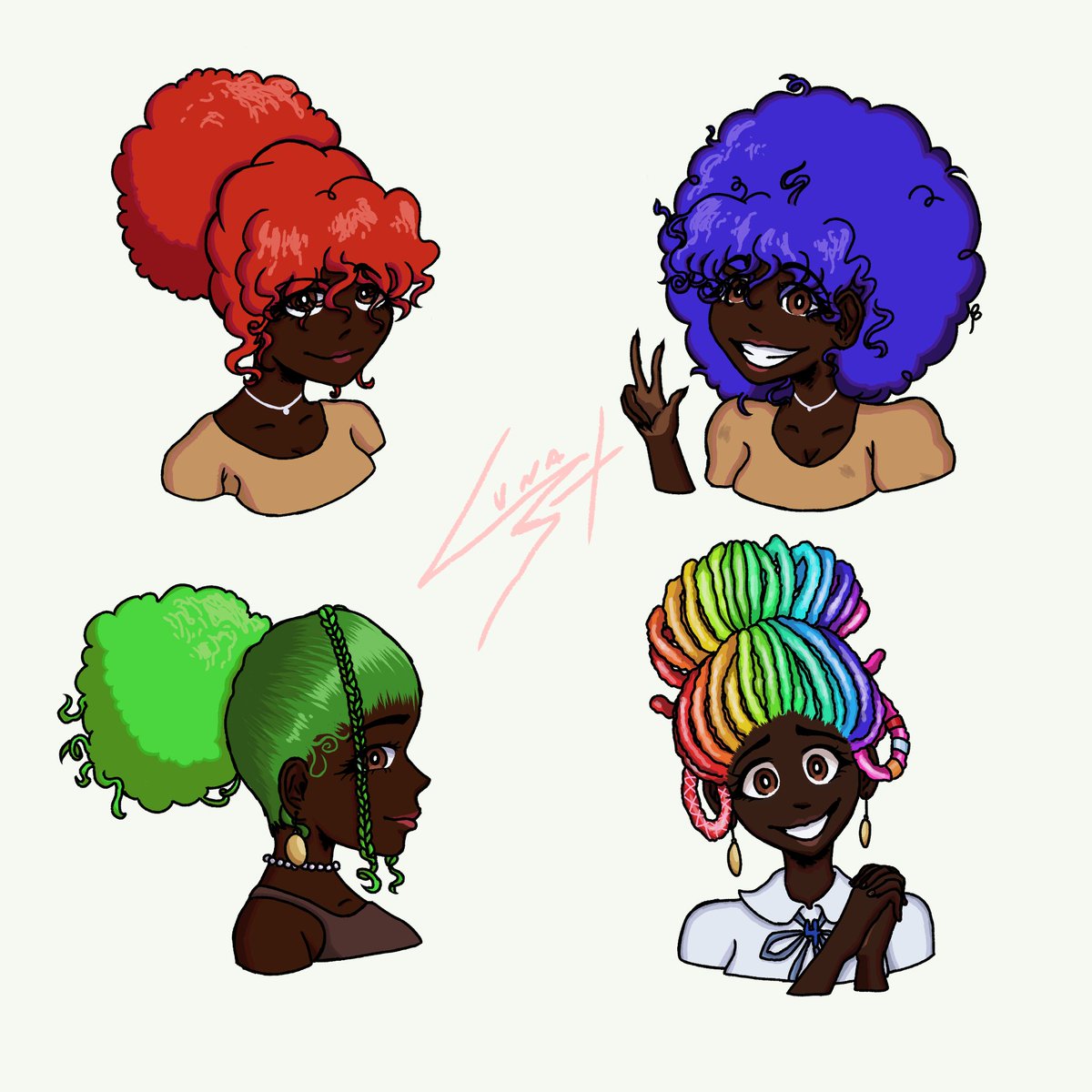 LunaXorLuna's tweet photo. The Match's hair evolution
#bfdi #tpot #match #matchbfb https://t.co/JQjFHJo73b
