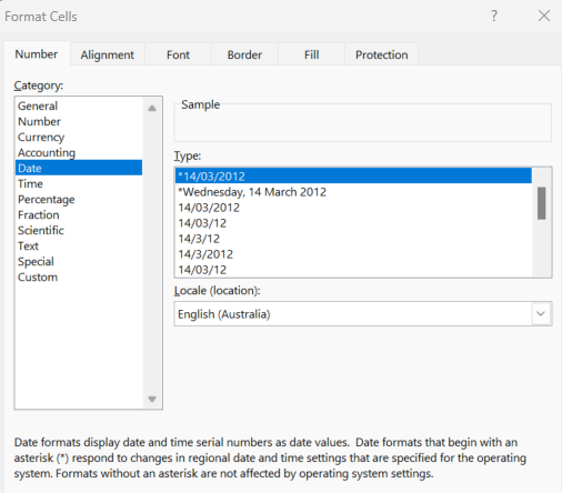 cpmcgrath's tweet photo. Just opened an @msexcel workbook I edit all the time, the Format Cell settings looks as below. The only language installed on my system is English (Australian) - I enter 15/7, and it reformats it to 7/15/2024.
@Microsoft Needs to stop testing everything with American settings. https://t.co/FzAL1wNrFM