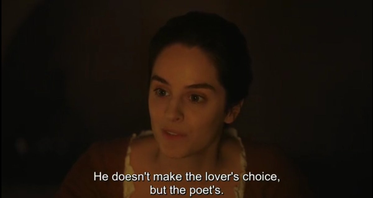 ilivewithwords's tweet photo. Portrait of a Lady on Fire

"Perhaps he makes a choice.

He chooses the memory of her. That's why he turns.

He doesn't make the lover's choice,

        but the poet's."

#quotes #movie #PortraitOfALadyOnFire #choice #memory #lover #poet #OrpheusAndEurydice https://t.co/Hu9RWsTgL9