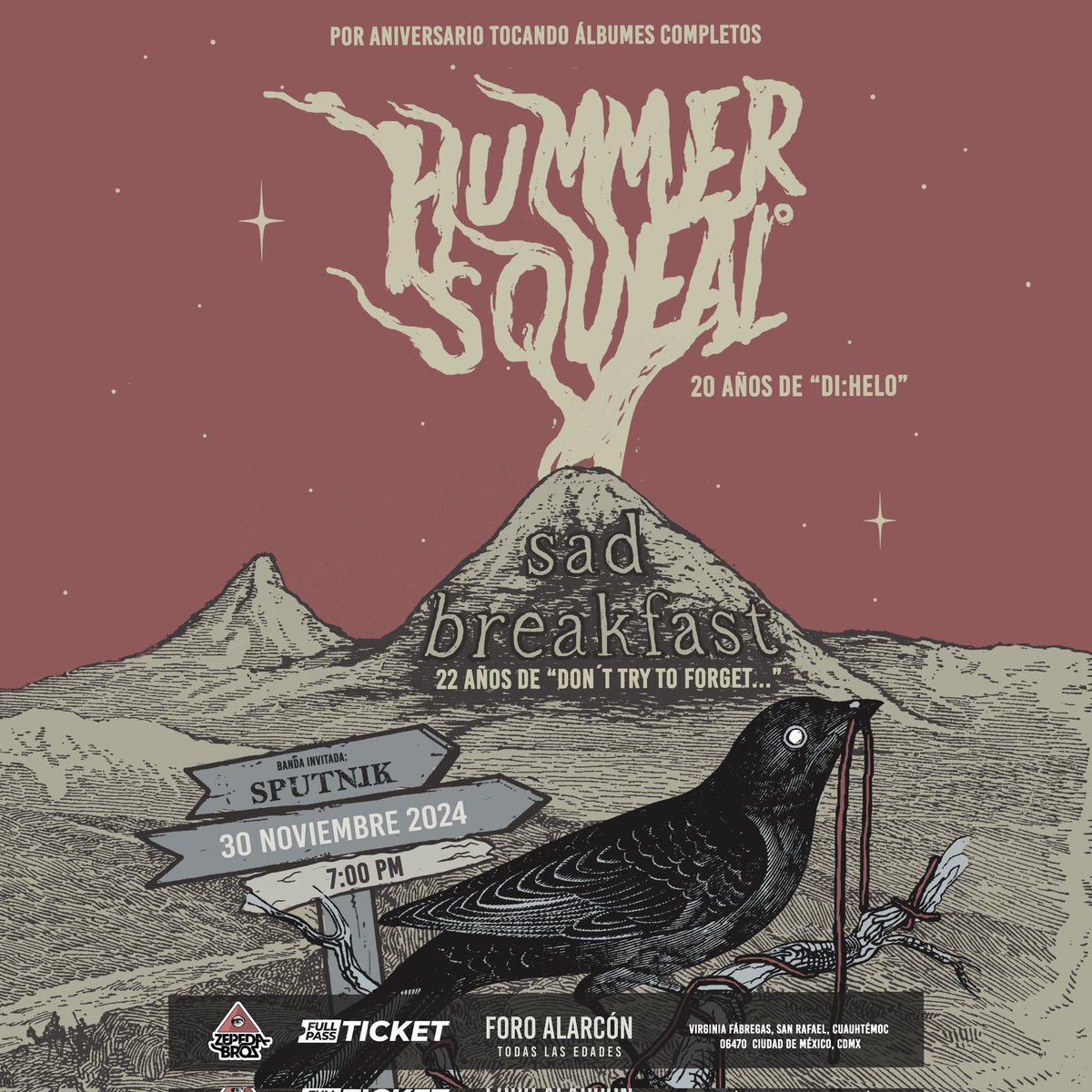 ¡Este show ya es una realidad!, pueden obtener su ticket aquí 😁: 
fullpass-ticket.com/hummersqueal-&…

<a href="/hummersqueal/">Hummersqueal</a> <a href="/Sputnikband/">Sputnik</a>