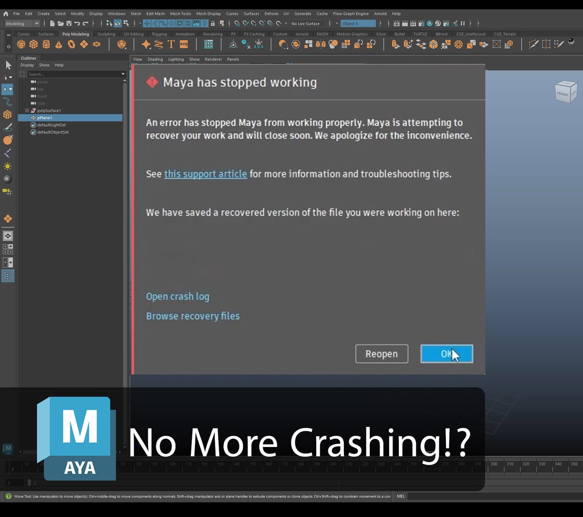 CgMort's tweet image. I recently posted a video about "how to stop Maya from crashing", please have a look and share your result, did the crashing also happen on your CPU and OS? and did the fix work for you as well?
youtu.be/PzjGep-isdc?si…
#autodesk #maya #crashing @AdskMaya @arnoldrenderer