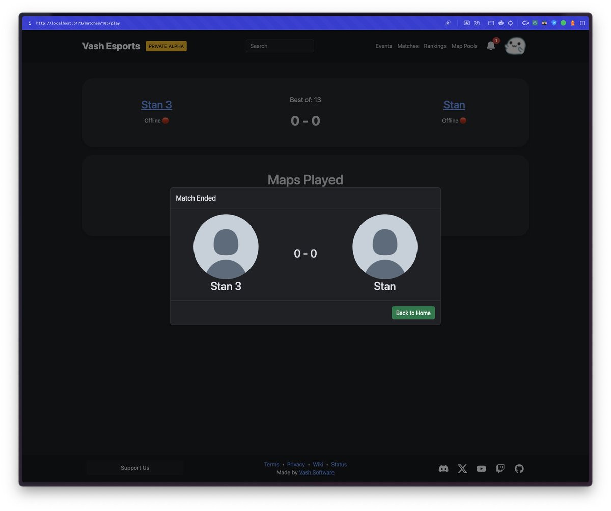 stanrunge's tweet image. new match playing page and modals, also a map pool editor 👍