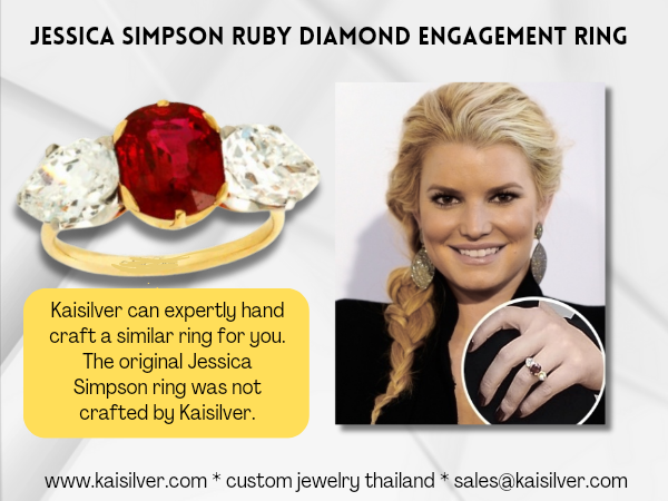 jewelrythailand's tweet image. Jessica Simpson ruby engagement ring, Kaisilver experts observe that her ruby diamond ring is overpriced!!! #rubying #rubyengagementring #jessicasimpson #kaisilver ... details at: jewelnice.com/jessica-simpso…