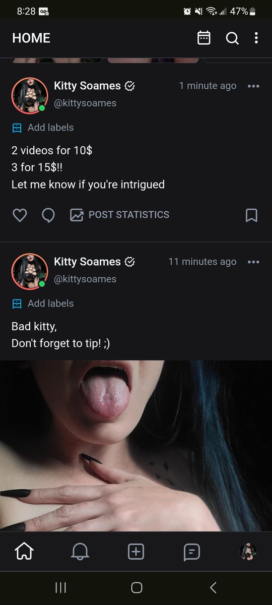 KittySoames's tweet photo. Vids on sale on only fans!

But maybe we can work something out! 
Follow me #kittysoames 

#NSFW #porn #gothgoth #gothgirl #altgirl #alternative #wannabe https://t.co/TkYEgpzLvA