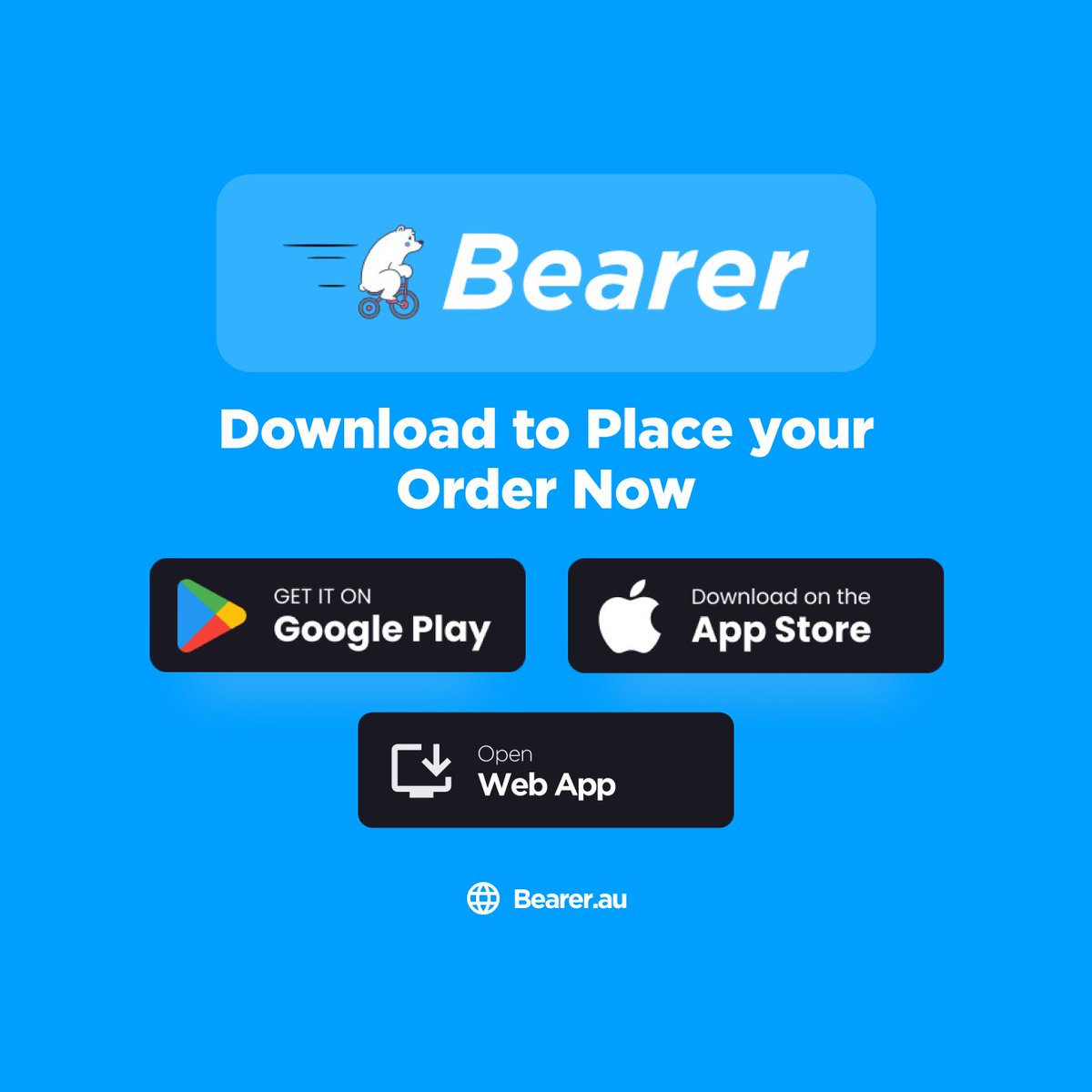 Bearer_AU's tweet photo. ⭐️ Melbourne, meet Bearer! Your go-to for guaranteed 90-minute deliveries. Download the app and place your order today!
 #OnlineShopping #Logistics #delivery #deliveryservice #courierservice #australia #parceldelivery #melbourne #BusinessLogistics #BusinessHack #SaveTime https://t.co/Yuv3v5k1mc
