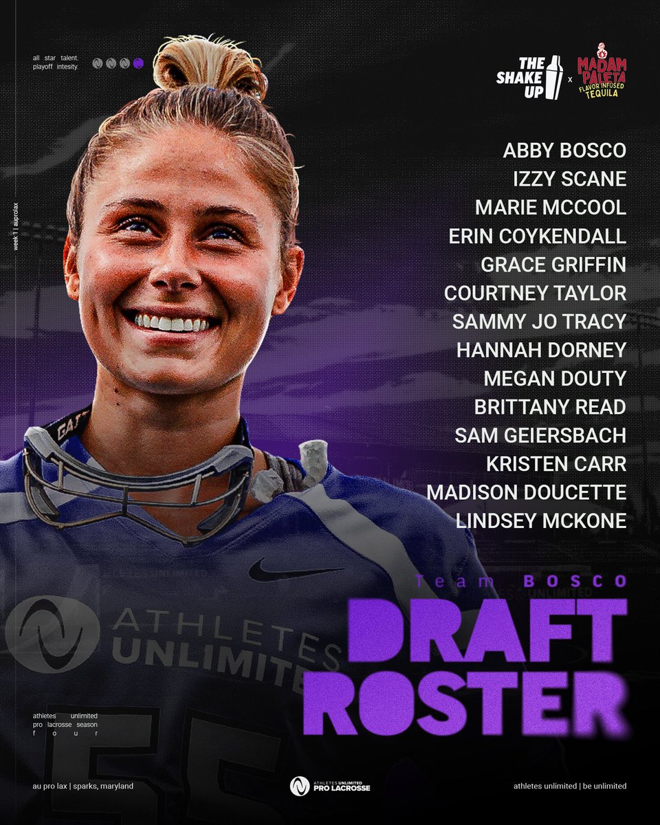 shaking things up with Madam Paleta Tequila during the Week 1 Draft 🫣

here are the Week 1 #AUProLax Rosters! 🥳

#AUProLax