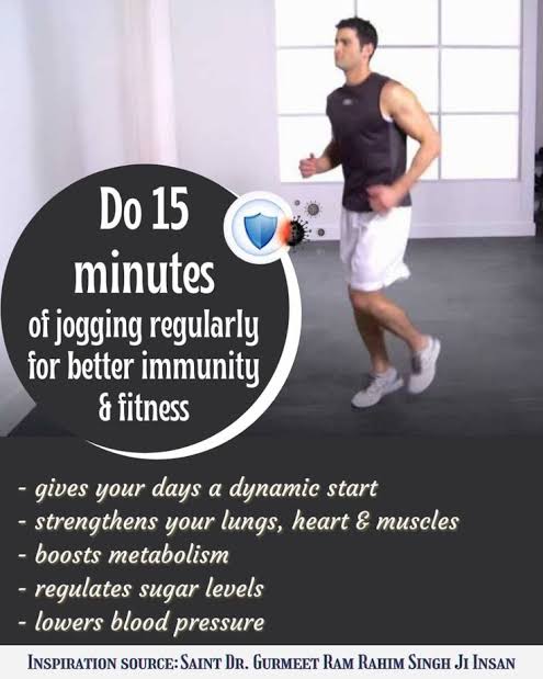 ThisIsMohit777's tweet photo. Exercise and jogging are also necessary for good health. At one time in a day, we must do as much exercise that our body gets drenched with sweat from head to toe!
That will surely be beneficial for mental and physical health!

#TipsToStayFit
Saint Dr MSG https://t.co/DcoOpvbqzW