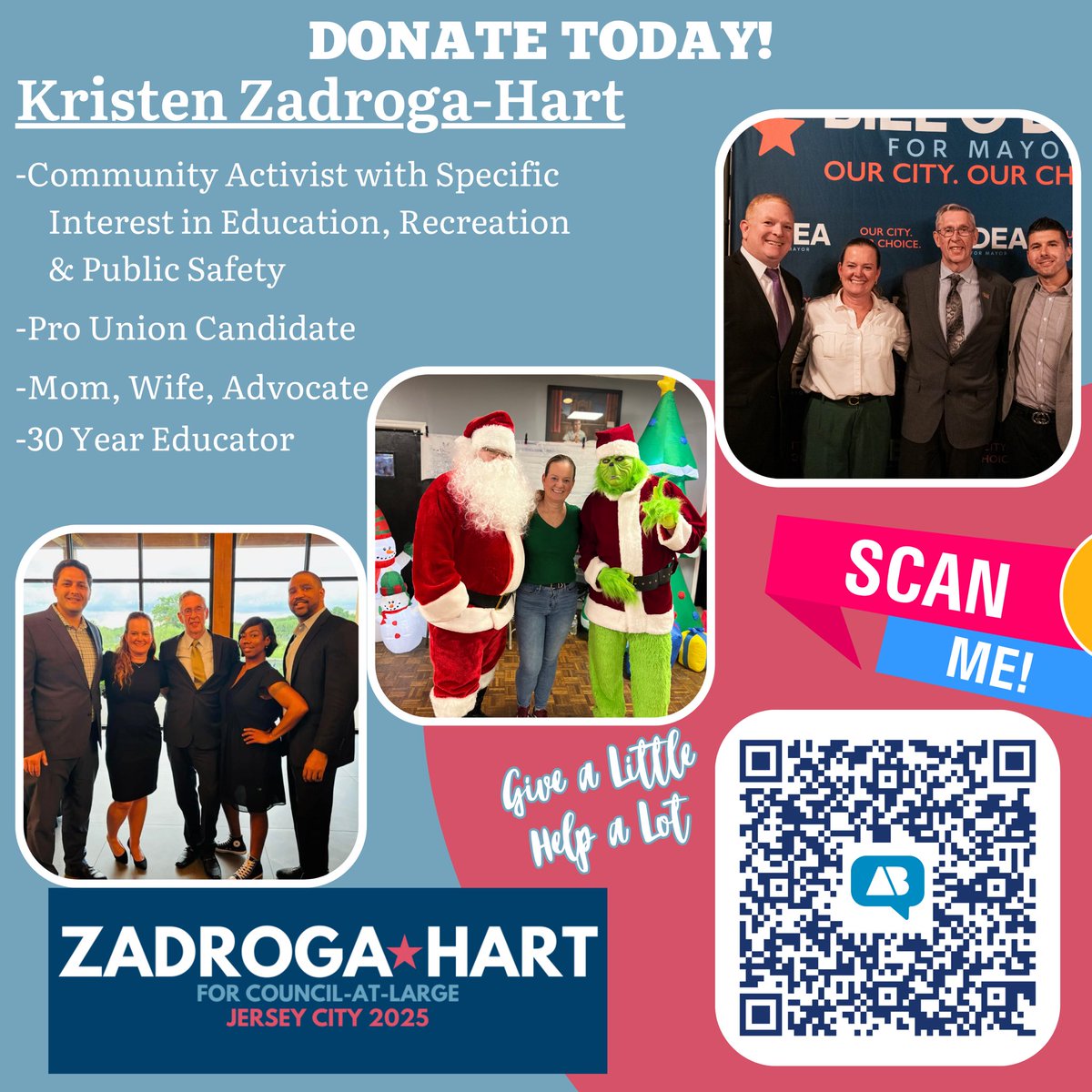 kzadrogahart's tweet photo. I am proud to be running for Jersey City Council At-Large. The election may be in 2025, but the hard work begins now. No donation is too small! #TeamODea #OurCityOurChoice #EducatorLegislator https://t.co/MjZ02PMUUy