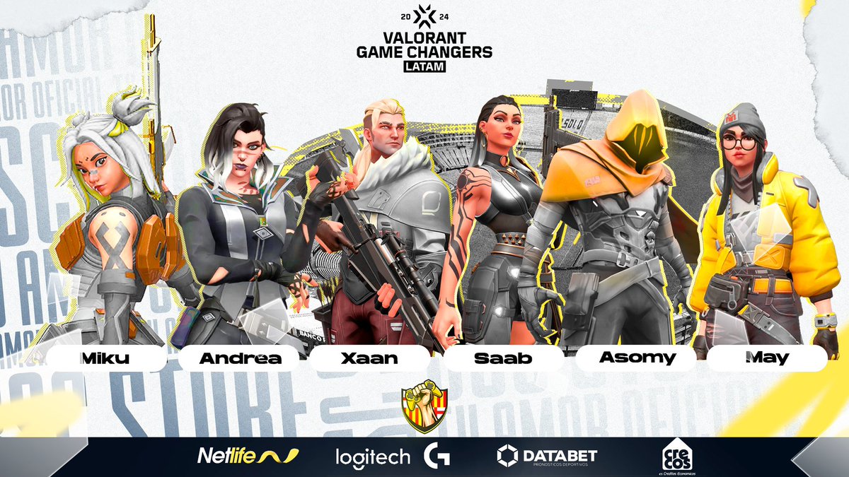🛡️Presentamos a nuestro roster de Valorant Game Changers que nos representará en las #SwiftCup en busca del ascenso a la Liga.

🇺🇸 <a href="/Andrea_Nyaa/">Andrea</a>
🇺🇸 <a href="/MikuFps/">爪丨Ҝㄩ</a>
🇬🇹 <a href="/Asommy21/">NOS Asomy</a> 
🇲🇽 <a href="/LostSabine/">Saab</a> 
🇵🇪 <a href="/xaanfps/">xaan</a> 
🇪🇨 <a href="/mayggvlr/">May ˚ʚɞ˚</a>

#BSCeSports 
#BarcelonaSomosTodos 🟡⚫️