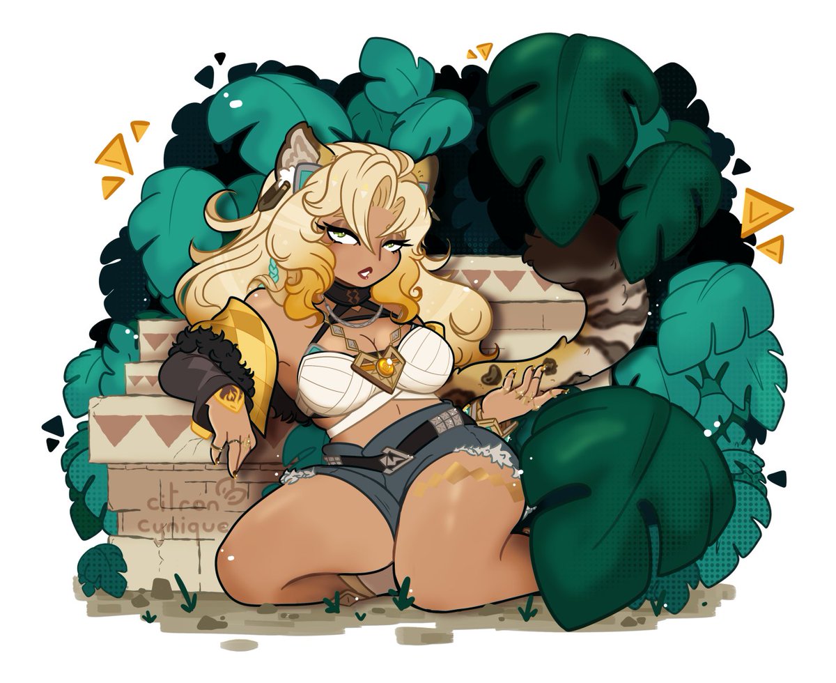 citroncynique's tweet photo. jaguar lady ☀️

#GenshinNatlan #Xilonen #Natlan https://t.co/YjxKtu0Ycz