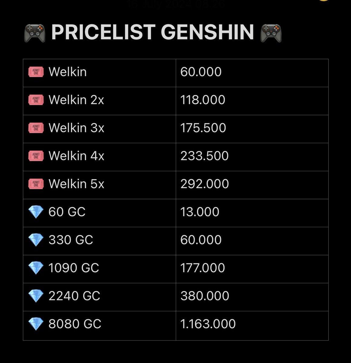 jaenyangiz's tweet photo. gumoninggg! aku suda open topup buat diamond ml, diamond ff, diamond hok &amp; welkin genshin yaah! <3 process super fast karna proses sendiri via web ^__^ 

kindly hit me on dm / wa di bio 🍥

t #zonauang #zonaba https://t.co/BUfDSzbRHd
