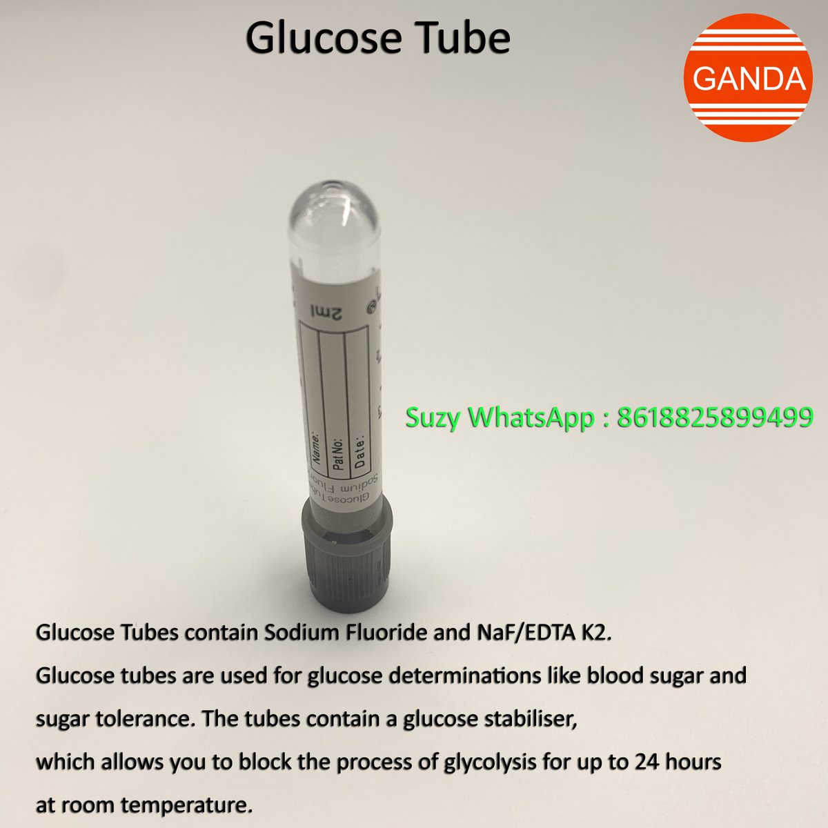 GandaMedical's tweet image. What is glucose tube?
#medicalproducts #medicalconsumables #blooddraw