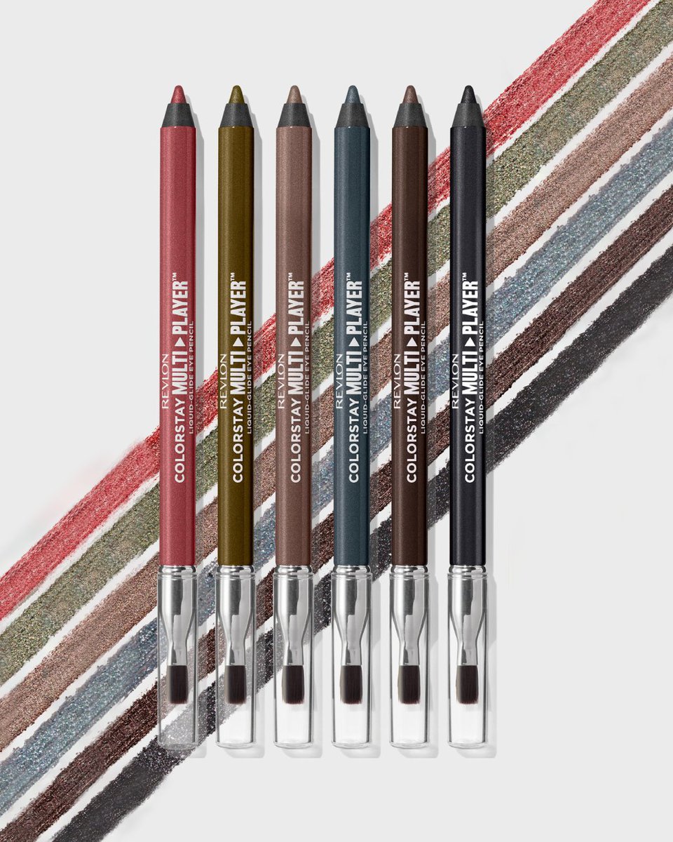 REVLONMexico's tweet photo. Diviértete y crea looks increíbles con los delineadores de edición limitada de ColorStay Multi-Player 👀.
#RevlonMexico #Makeup #ColorStay #Delineador #Cosmeticos https://t.co/R7XwfyREGR