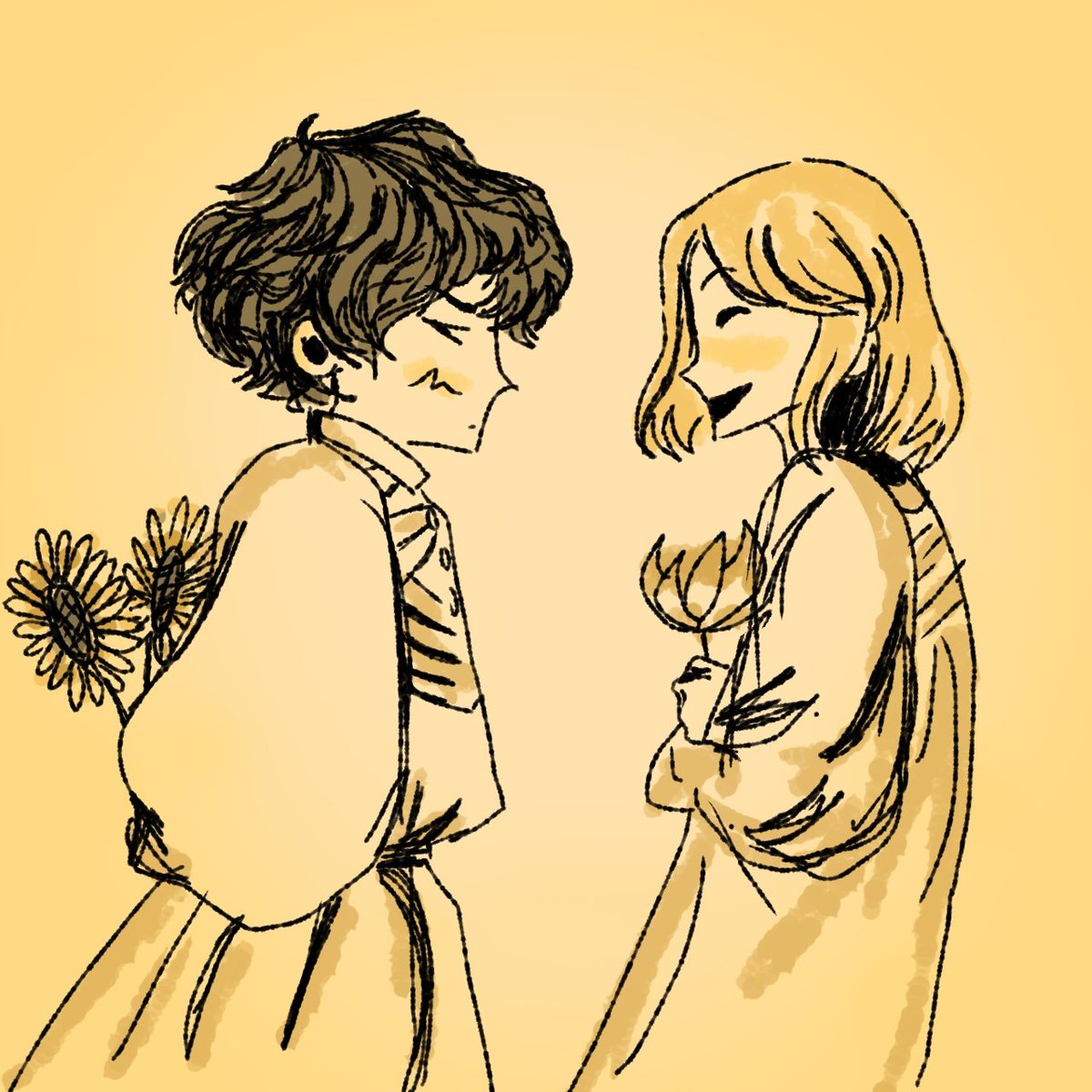 Thank you <a href="/whaexchange/">witch hat atelier gotcha for gaza may 26-june 15</a> for the prompt! <a href="/alebrigay/">🌱 Milo 🍂</a> requested arkco gifting each other flowers 
#witchhatatelier #arkco