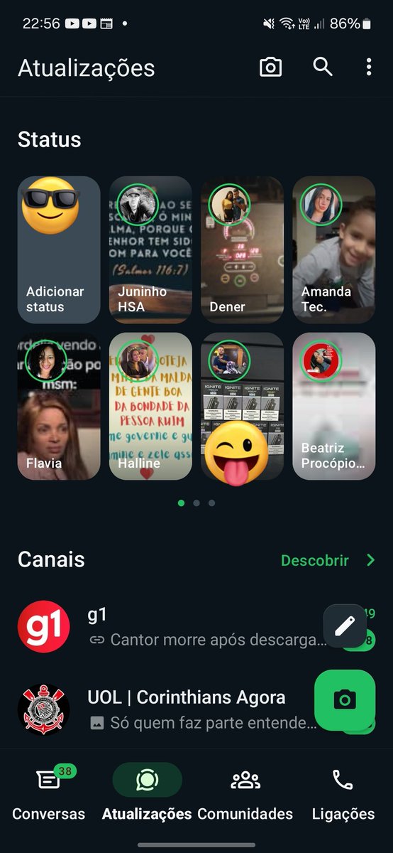 Paulo1910's tweet photo. Ainda não me acostumei com esse novo Status do WhatsApp. https://t.co/ZCkFJDvXgt