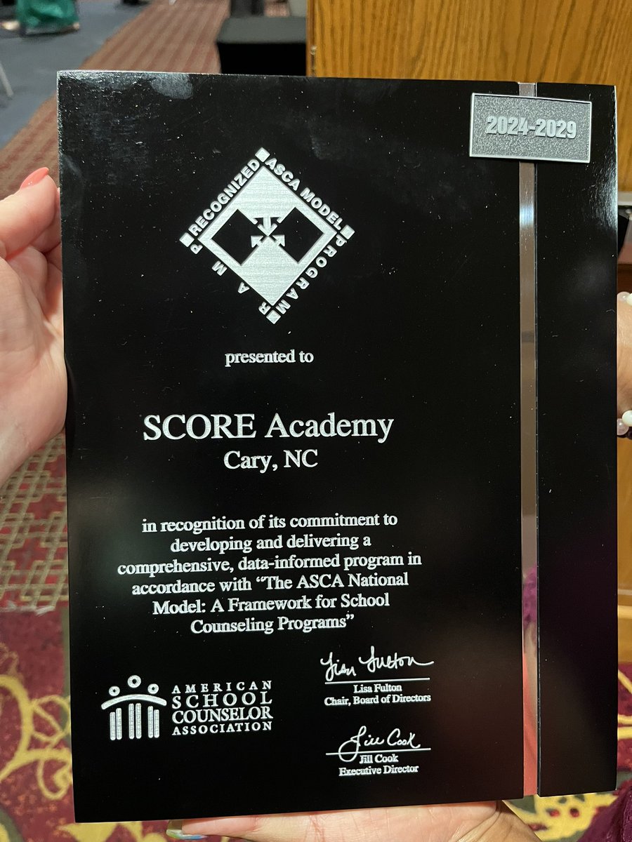 MrsKBMurphy's tweet photo. Lovely evening celebrating our RAMP recognition tonight at the #ASCAConference! So proud of our school counseling team!! https://t.co/2UFMEH3omU