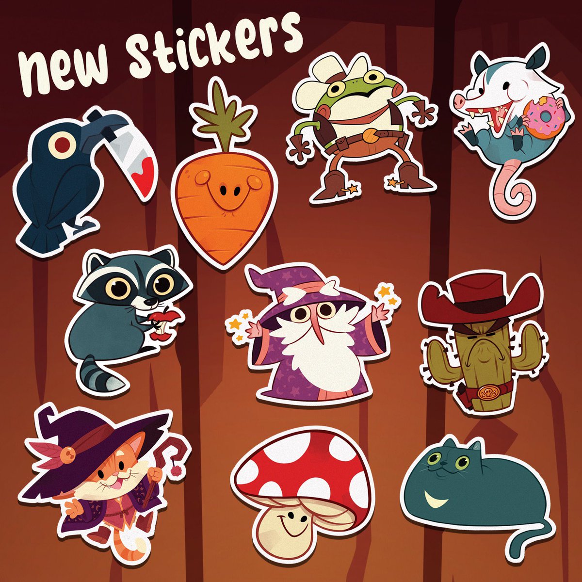 scribbleroot's tweet photo. Finally got around to update my shop with ✨Stickers✨!

I’ve been loving just doodling weird little guys recently, and felt like they’d be perfect as little stickers to put on whatever you want! All available here: https://t.co/CI4iH9ljBH https://t.co/GPZJgfoOOV