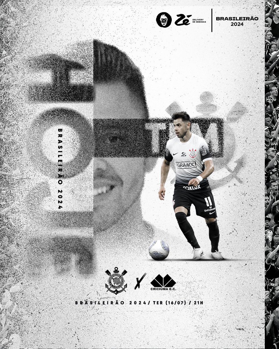 Corinthians's tweet photo. HOJE É DIA DE TIMÃO NA #CASADOPOVO!!!

🎶 VAMOS JOGAR COM RAÇA E COM O CORAÇÃOOO... 🎶

⚽️ Corinthians x Criciúma
🏆 Campeonato Brasileiro (17ª rodada)
⏰ 21h (horário de Brasília)
🏟️ Neo Química Arena
📺 Premiere

#SCCPxCRI
#VaiCorinthians https://t.co/tjaswB3tHY