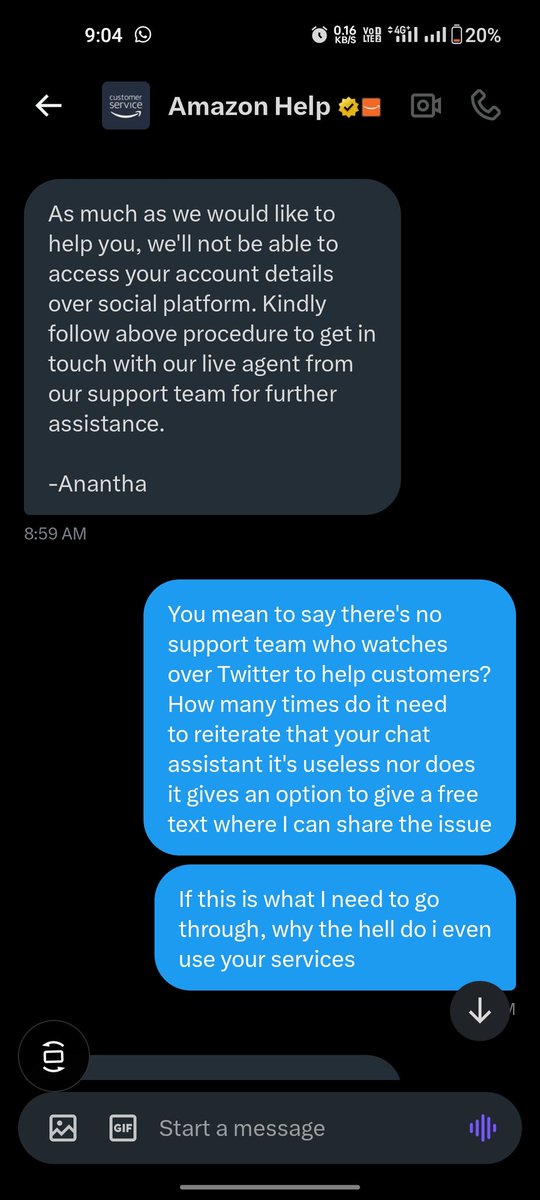 Meetspeaks1's tweet image. Jeff Bezos - “If there’s one reason we have done better than of our peers in the Internet space over the last six years, it is because we have focused like a laser on customer experience”

Also @amazonIN&apos;s customer service - 

What a bunch of jokers
#CustomerExperienc #CX #Amazon