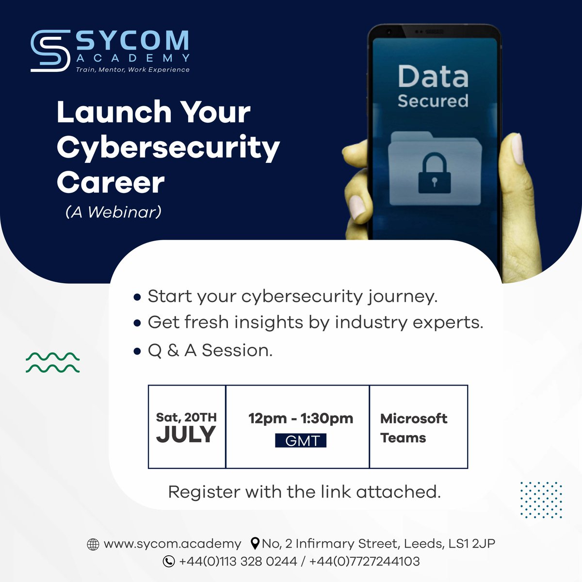 Join us on Saturday, July 20th by 12PM (GMT) as we get an insightful conversation with industry professionals and experts for an enlightening webinar on cybersecurity.

Click the link below to register:
bit.ly/4cGrtQj

#womenincybersecurity #cybersecurity #ISC2