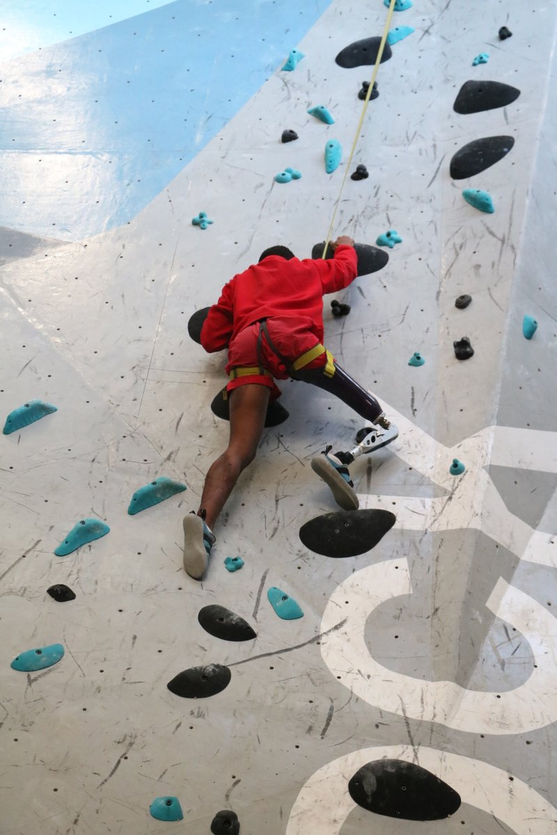 AdaptiveSfund's tweet photo. It was awesome to have the @JumpingKidsSA participating at ASF's Adaptive Climbing event. The Kids amazed everyone with their immense strength and athletic abilities.
#JumpingKidsSA #AdaptiveSports #adaptiveclimbing #CityROCKPretoria https://t.co/fRD4xY6xpM