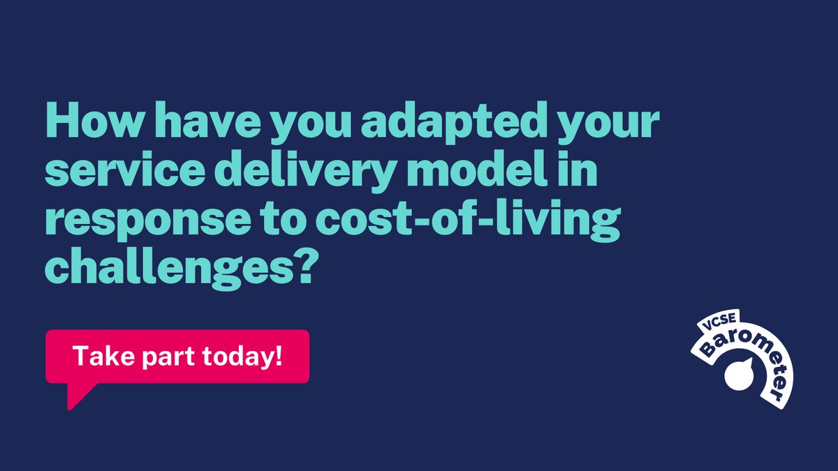 VCSEObservatory's tweet image. VCSE Barometer Survey Wave 7 3-24 July focuses on understanding how #VCSE service delivery models are changing and adapting in the current operating climate.  Add your voice and insight here bit.ly/3xpF2od #Funding #recruitment #servicedemand