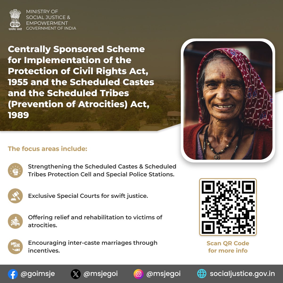 MSJEGOI's tweet photo. Ensuring justice and equality for all through the Protection of Civil Rights and Prevention of Atrocities Acts #CivilRightsProtection #EqualityForEveryone https://t.co/eRuZsO8BfT