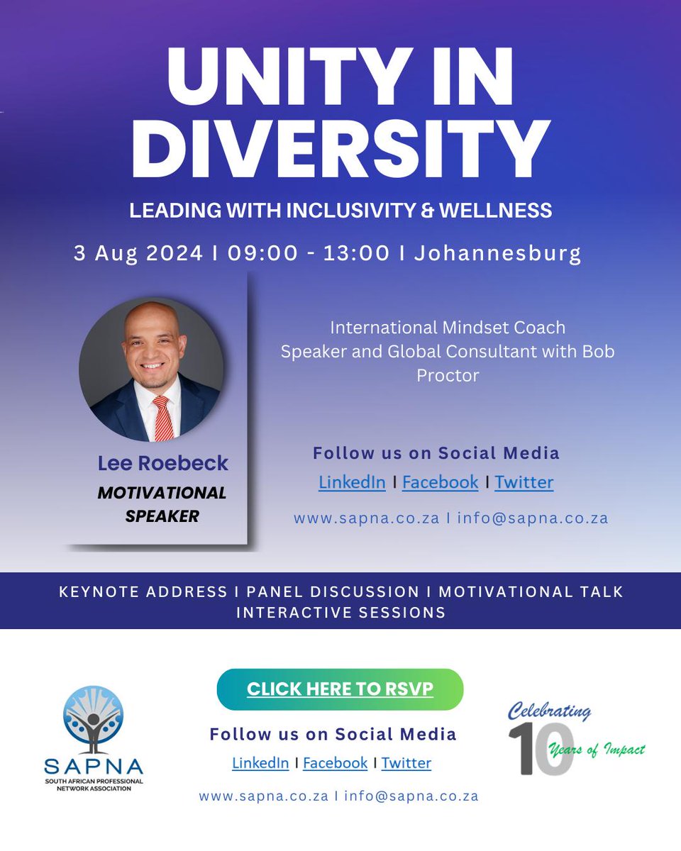Excited to welcome Lee Roebeck, a dynamic Mindset Coach &amp; Proctor Gallagher Consultant, as our motivational speaker! With over a decade in personal development, he helps leaders achieve exceptional results. 
Seats are limited, RSVP now! lnkd.in/duyrUh2j