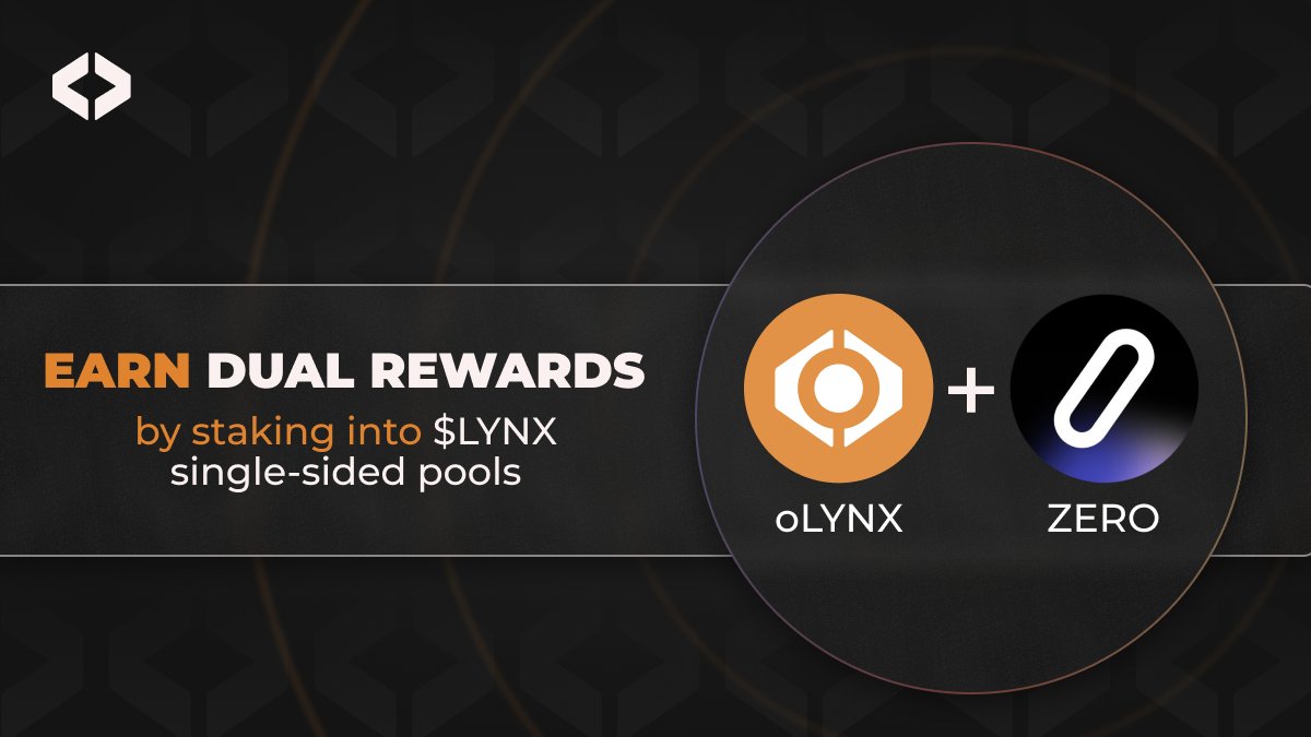 The third round of our multi-week dual rewards initiative is live! This week is <a href="/zerolendxyz/">ZeroLend</a>'s week! 🎉

From today until July 23rd, stake in $LYNX single-sided pools and earn $ZERO tokens along with your oLYNX rewards! 🤩

Don't miss out—start earning dual rewards now!
👉
