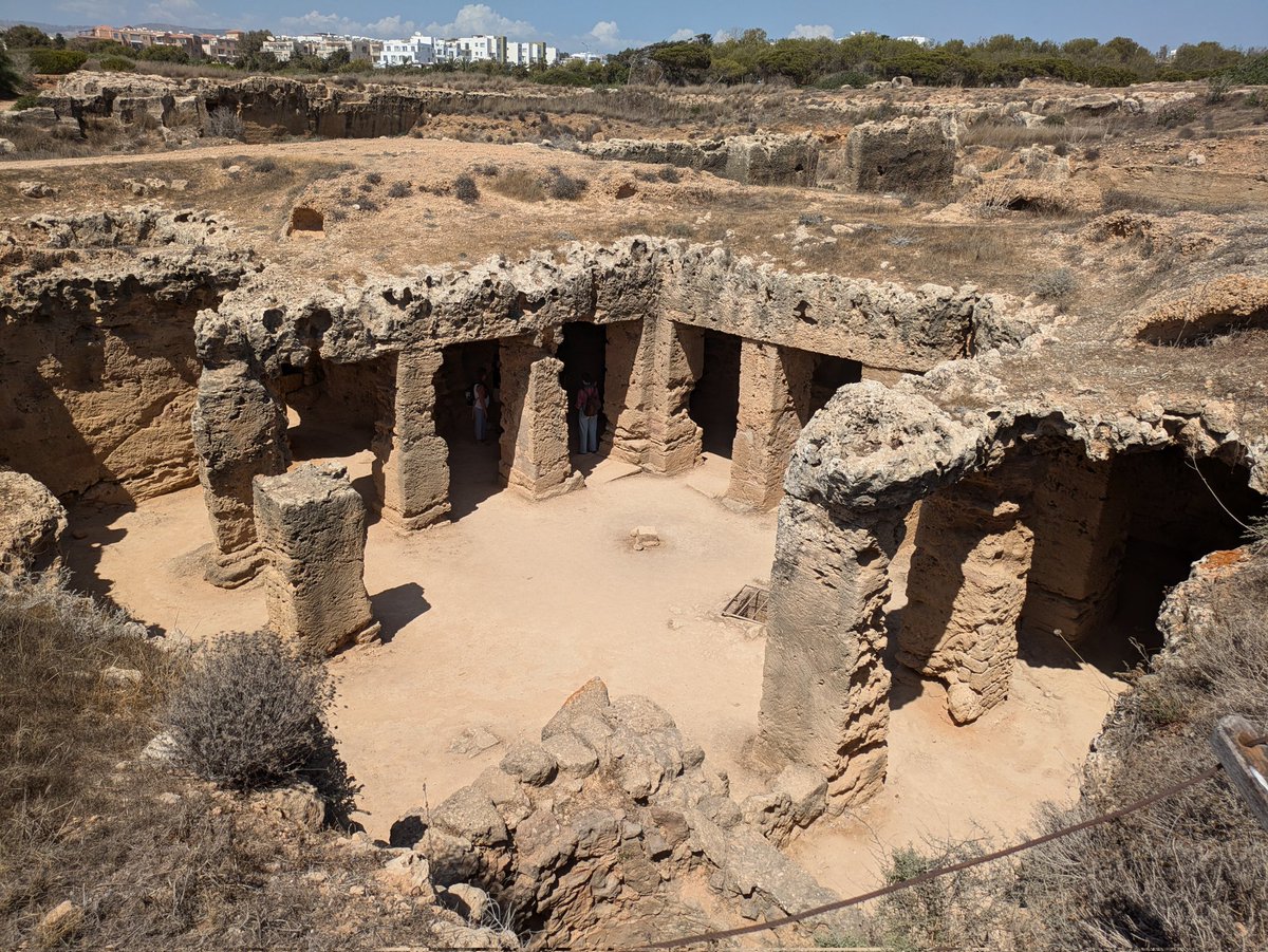 martgathercole's tweet photo. For #TombsTuesday the necropolis at The Tombs of the Kings in Paphos🇨🇾🪦 is such a grand scale ranging from Hellenistic to Roman times, now a UNESCO site🤗 https://t.co/y4gMofPlxo