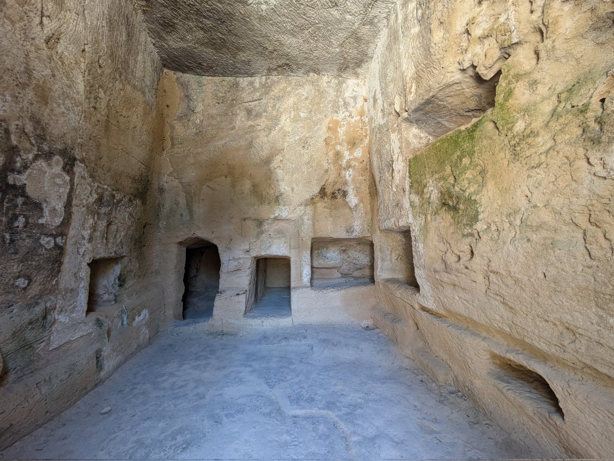 martgathercole's tweet photo. For #TombsTuesday the necropolis at The Tombs of the Kings in Paphos🇨🇾🪦 is such a grand scale ranging from Hellenistic to Roman times, now a UNESCO site🤗 https://t.co/y4gMofPlxo