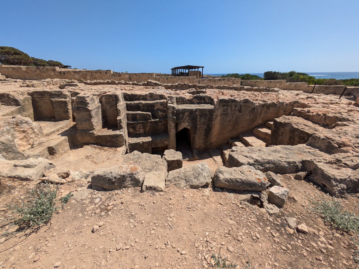 martgathercole's tweet photo. For #TombsTuesday the necropolis at The Tombs of the Kings in Paphos🇨🇾🪦 is such a grand scale ranging from Hellenistic to Roman times, now a UNESCO site🤗 https://t.co/y4gMofPlxo