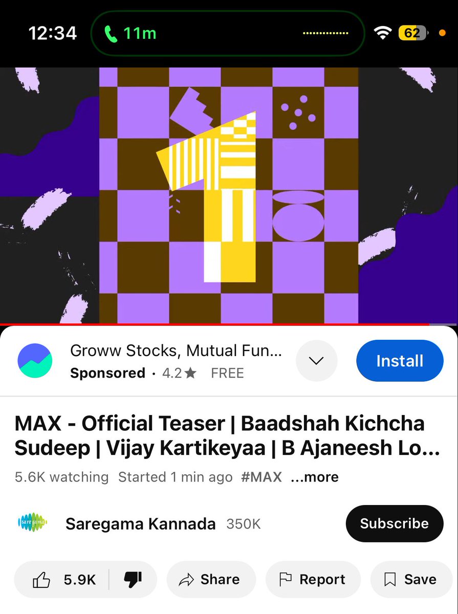 Paarmatma's tweet photo. Know your level kids 🥵👽
Boss movie teaser released at midnight over 12K people were streaming premiere 

#Max Afternoon premier 5.6K views with 5.9K likes 😅

#Dboss #DevilTheHero 
#MaxTheRemakeMovie #KicchaSudeep https://t.co/m9taCx1CS7
