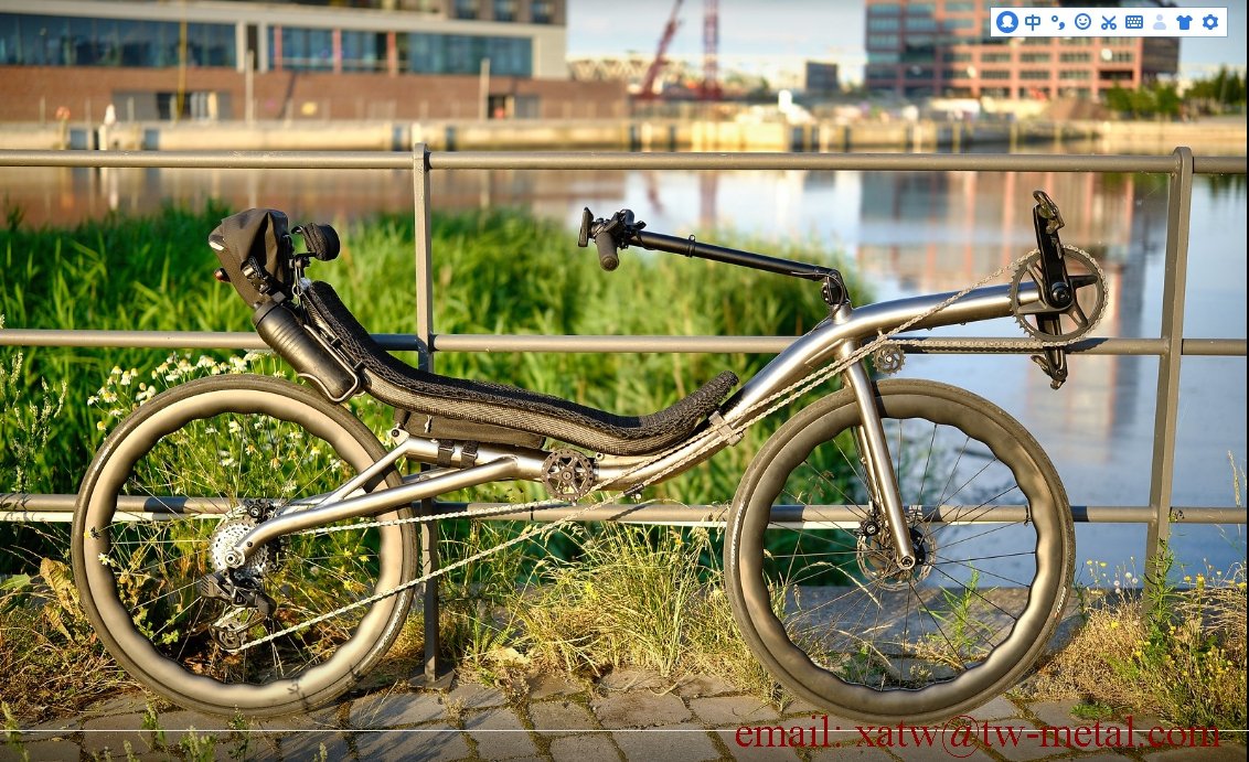 XACDalisa's tweet photo. XACD made Titanium recumbent frameset:
contact us do your personal design：
email: xatw@tw-metal.com  whatsApp: +86 18291934244
#recumbent #titaniumrecumbent #titaniumbikes #tirecumbentbikes  #recumbentbikes #titaniumbikeframes #handmadebikes #tibikeframes #recumben #custombikes https://t.co/u3LzbD3OsE