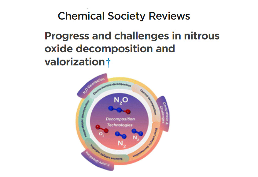 Nitrous oxide decomposition and valorization. Extensive review by Zhongbiao Wu and co-workers in <a href="/ChemSocRev/">Chem Soc Rev</a> : pubs.rsc.org/en/Content/Art…