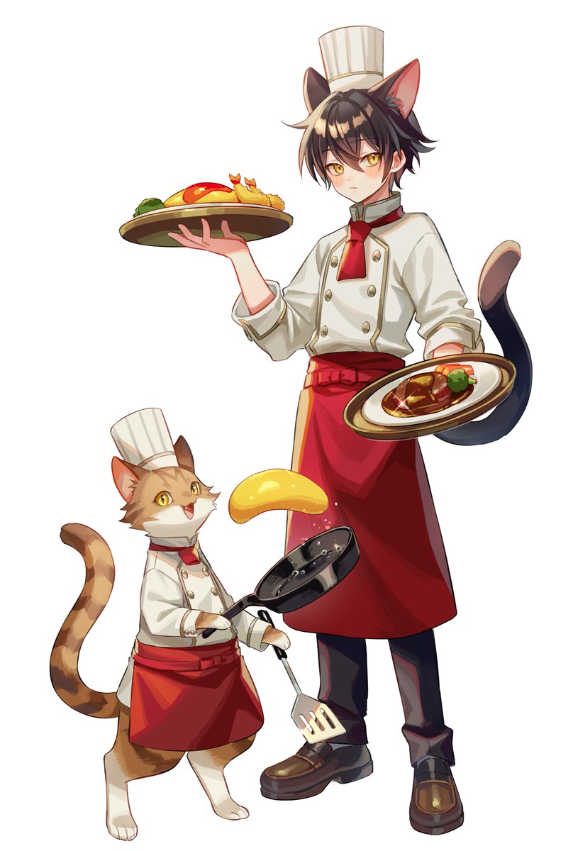 「ご注文は猫ですか? 」|すざく＠２月１０日発売！『天空の異世界ビストロ店』のイラスト