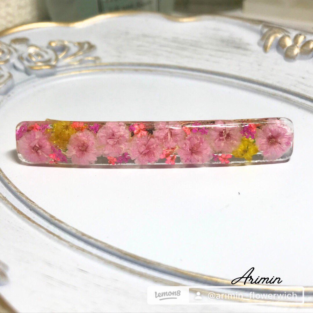 arimin_flower's tweet photo. こちらは金属アレルギー非対応の
ヘアクリップです。 https://t.co/Ys6r6mltCA