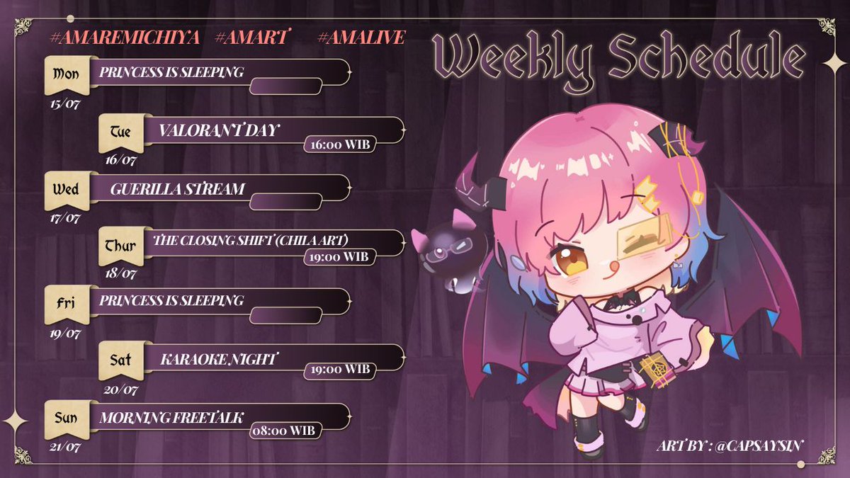 amaremichiya's tweet photo. MICHINS-TACHI!!🥰
THESE ARE THIS WEEK, WEEKLY SCHEDULE🩷
See you in 4 streams🔥
Love you all💕
#Vtuber #VtuberID #AmaLive https://t.co/YIzNYoEStb