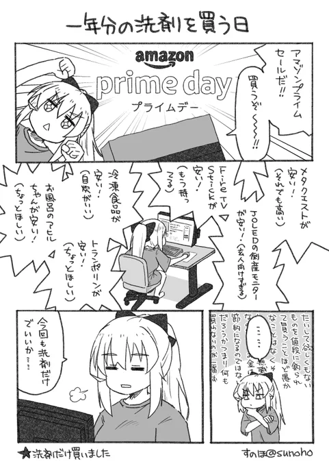 アマゾンプライム洗剤が安いデー日記です 