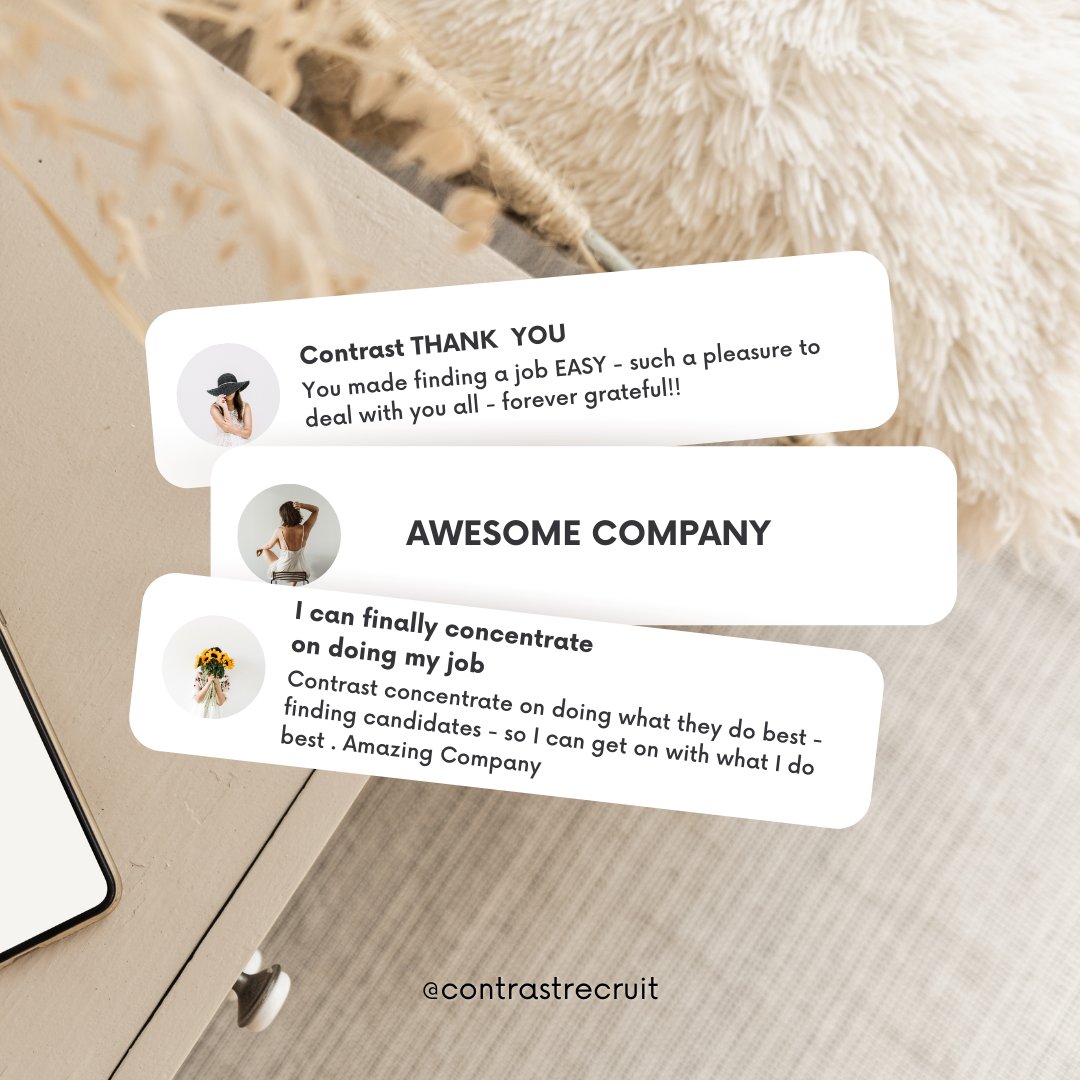 #testimonialtuesday - A huge THANK YOU to all our Clients and Candidates who make doing our job soooo worth it - we love you all - and (quite literally) couldn't do it without you #blessed #grateful #youreallsoooofine #thankyou