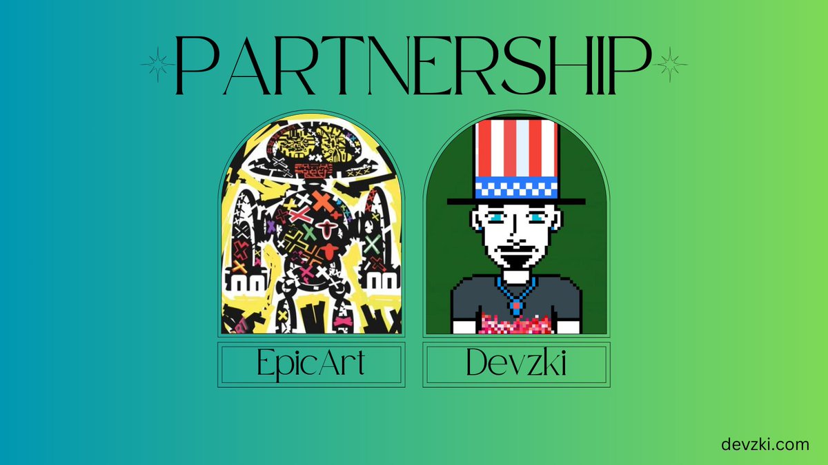 Devzkiofficial's tweet photo. We are thrilled to announce a new partnership between Devzki and Epic Art. Visit at https://t.co/f7dJs1dOL6
#devzki #pixelart
@EPICARTNFT27240 https://t.co/NZmqKbNPb2