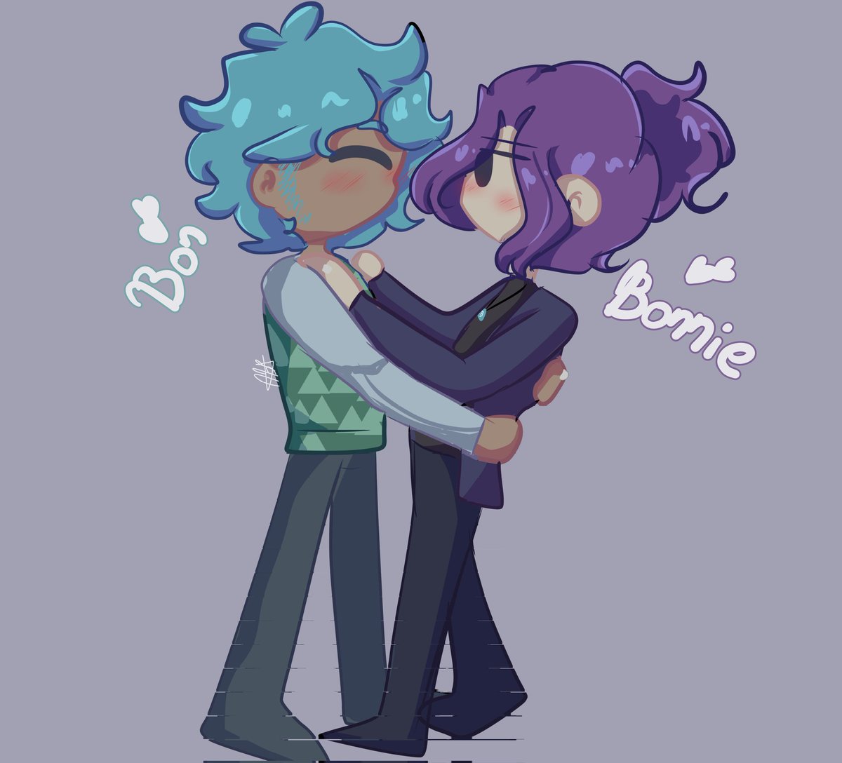 AbiyZamu's tweet photo. 💜: Un día normal en la familia de conejos
Ben y Bianca de chiquitos se cortaron el pelo con tijeras de escuela
A y les dejo un dibujito de la parejita BxB (no se editar, no se burlen pipipi)
#FNAFHS #FHS #Fnafhsgf #Fhsgf #BxB https://t.co/h9YD9s9szJ