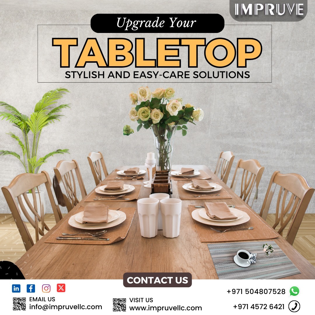 impruvellc's tweet image. Time for a tabletop refresh? Discover stylish, easy-care options that elevate your dining experience. Call now to upgrade stress-free!

🌐 impruvellc.com

#impruvellc #tabletop #diningstyle #homedecor #tableware #kitchen #stylishdining #tableware