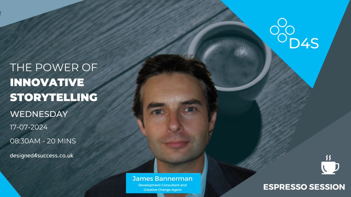 fjd_gough's tweet photo. It's nearly that time of the month when I can achieve another small slice of CPD thanks to @D4S_Ltd.
Sign up for tomorrow's #EspressoSession to look at The Power of Storytelling, which @Geniusjcb will lead between 8.30 and 9 am. ☕️🧠
#ForeverLearning
https://t.co/KYwzAXgj2y https://t.co/0g2rIDW7sc
