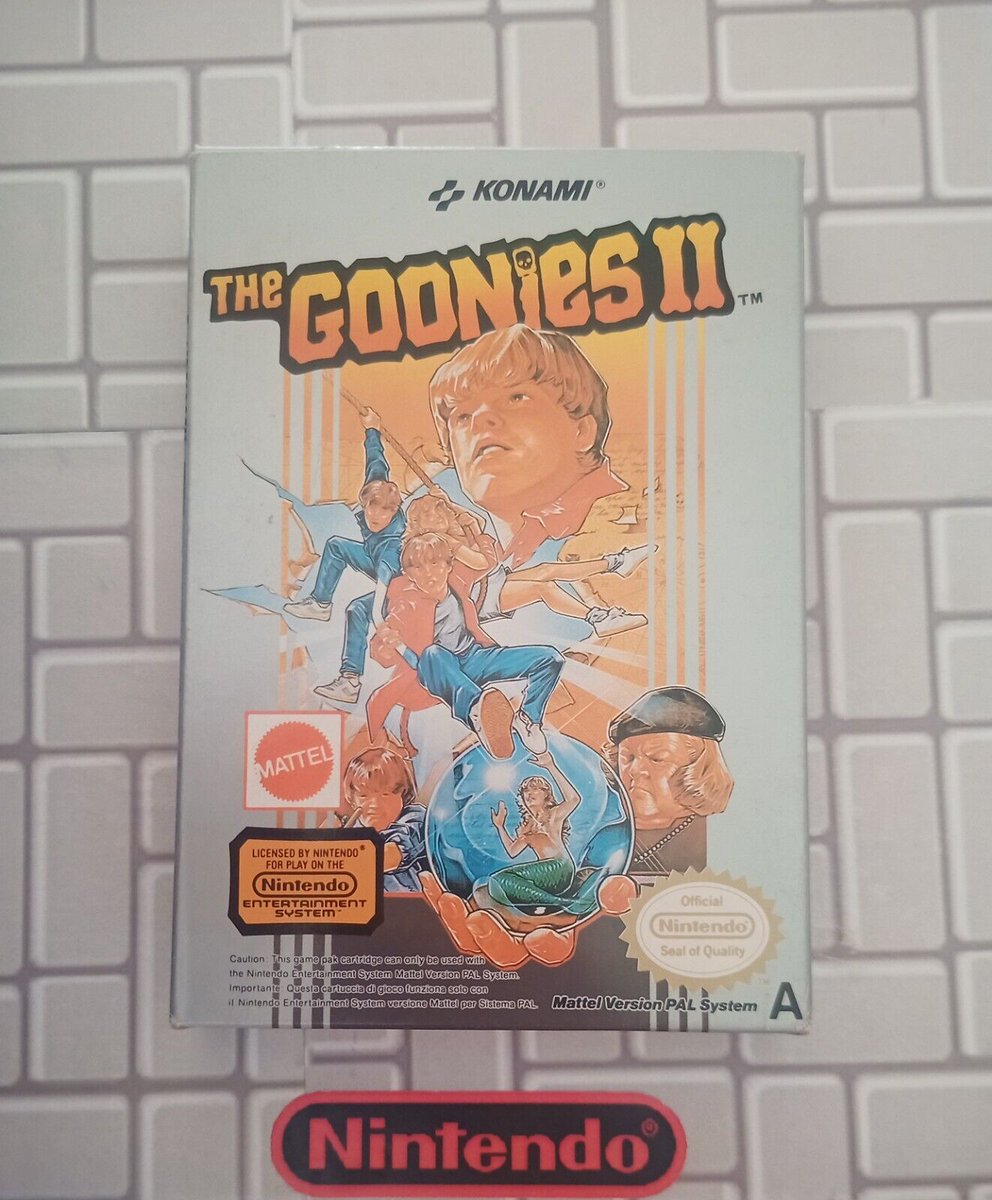Gamescollection's tweet photo. https://t.co/uacxude9OM
The Goonies 2 - PAL A 🇪🇺
Nintendo NES 
#auction

#adv #inpartnershipwithebay #thegoonies #retrogame #retrogamer #retrogaming #ebay #nes #nintendo https://t.co/AyC0CTLzM9