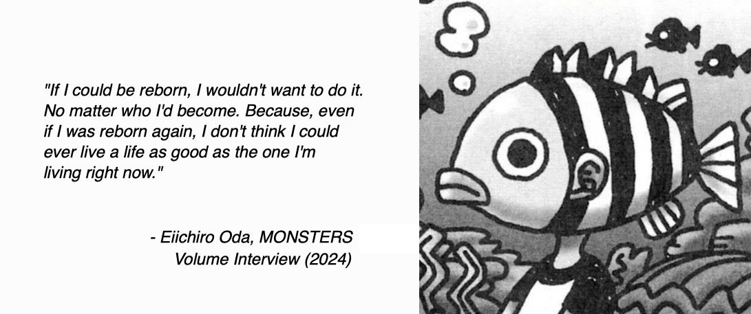 Oda verrät in einem Interview das er aktuell ziemlich zufrieden mit seinem Leben ist. 😳

#ONEPIECE1121