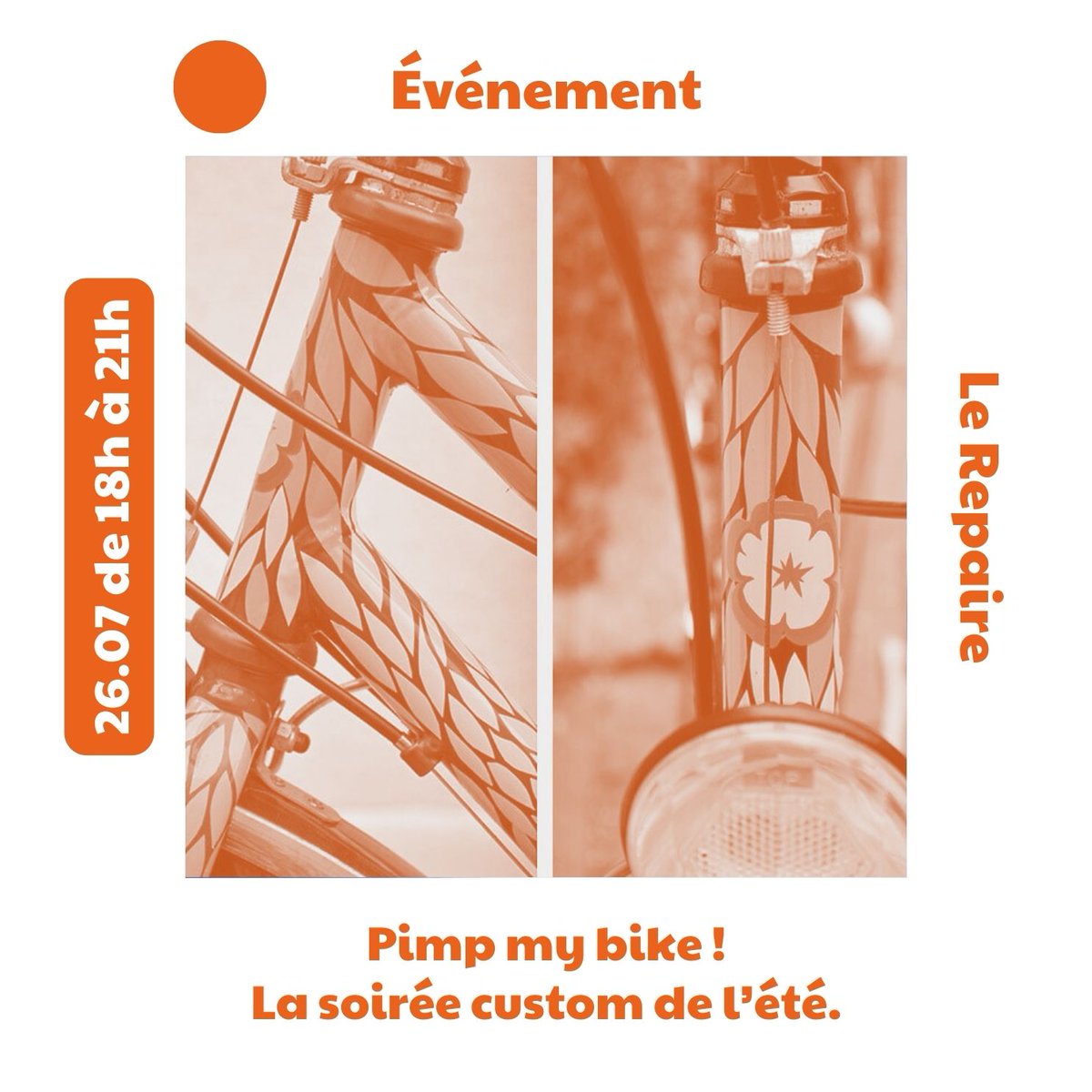 Shadok_eu's tweet photo. 🚲 Pimp my bike x Le Repaire 🚲
📅 26.07 à 18h
#GRATUIT
🥺 Ton biclou est triste et fatigué ? Il a peut-être besoin d'être pimpé !
🐼 Des autocollants, frangettes ou fanions, on a tout pour rendre ton vélo mignon...

Mais... Qui repartira avec des jantes chromées ?

#vélo https://t.co/euxAjtjLqp