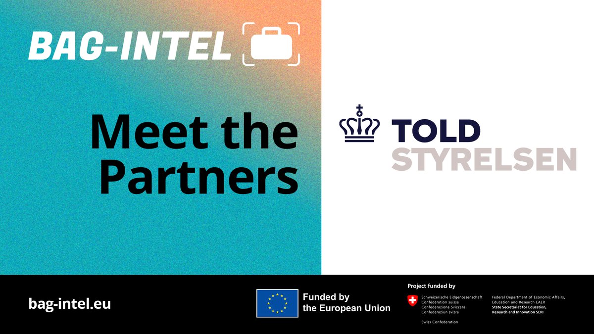We're happy to introduce another <a href="/BAGINTEL/">BAG-INTEL</a> partner : the Danish Customs Agency, which brings expertise in customs controls performed at airports, and provides end-user requirements, testing, and a location for the technology demonstration (Use Case I)👇
bag-intel.eu/use-cases/